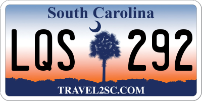 SC license plate LQS292