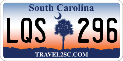 SC license plate LQS296