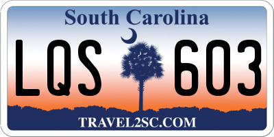 SC license plate LQS603