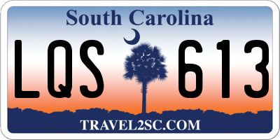SC license plate LQS613