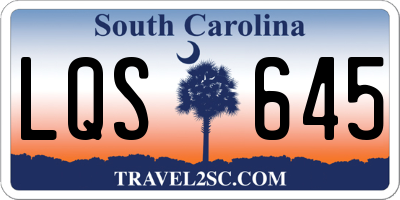 SC license plate LQS645