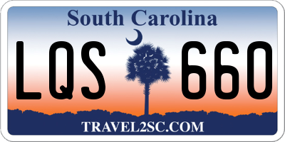 SC license plate LQS660