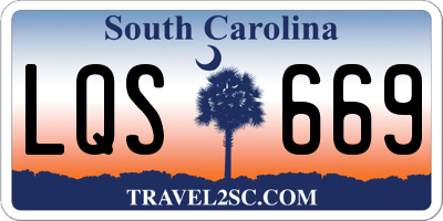 SC license plate LQS669