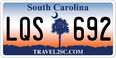 SC license plate LQS692