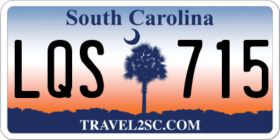 SC license plate LQS715