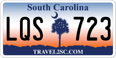 SC license plate LQS723