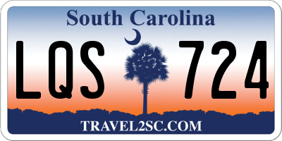 SC license plate LQS724