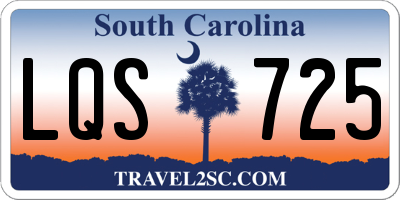 SC license plate LQS725