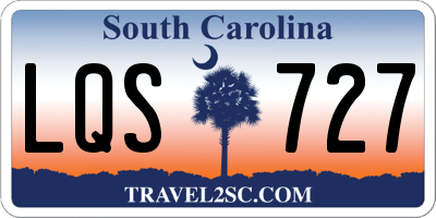 SC license plate LQS727