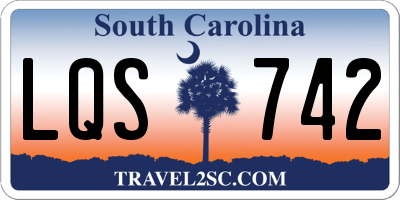 SC license plate LQS742