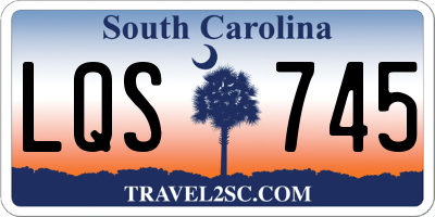 SC license plate LQS745
