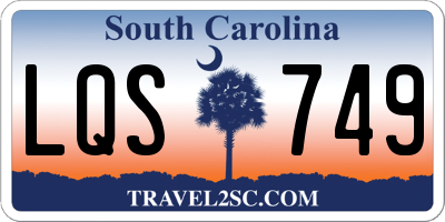SC license plate LQS749
