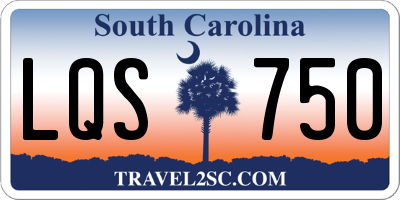 SC license plate LQS750