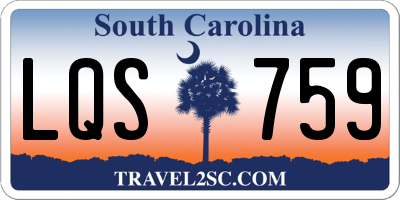 SC license plate LQS759