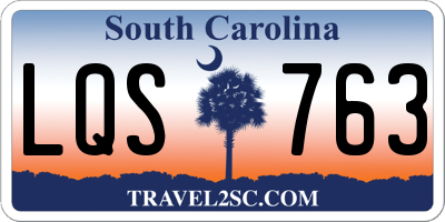 SC license plate LQS763