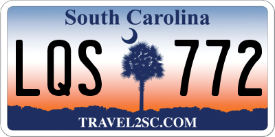 SC license plate LQS772