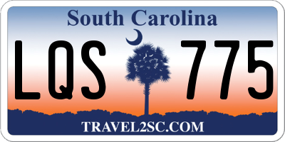 SC license plate LQS775