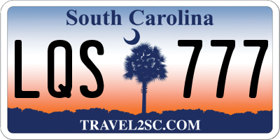 SC license plate LQS777