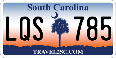 SC license plate LQS785