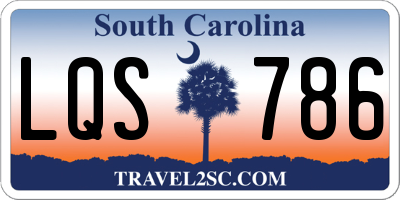 SC license plate LQS786