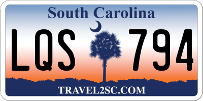 SC license plate LQS794