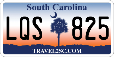 SC license plate LQS825