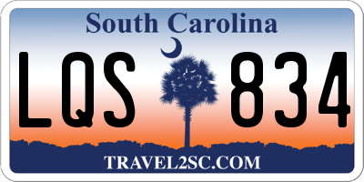 SC license plate LQS834