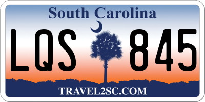SC license plate LQS845