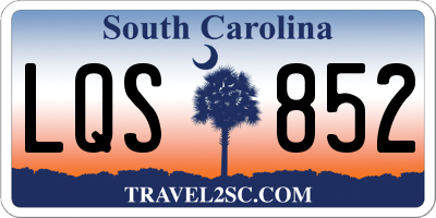 SC license plate LQS852