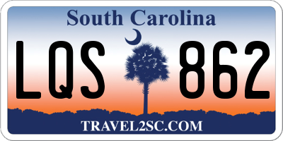 SC license plate LQS862