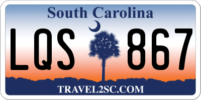 SC license plate LQS867
