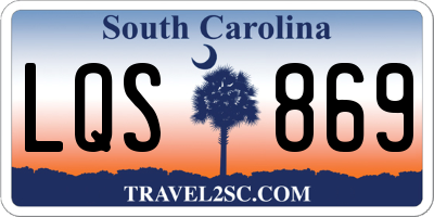 SC license plate LQS869