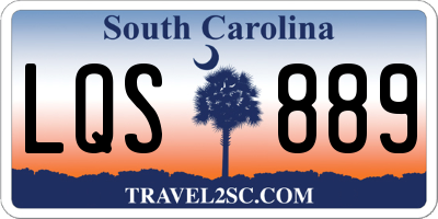 SC license plate LQS889