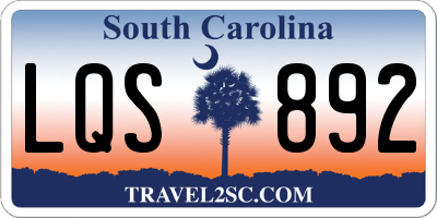 SC license plate LQS892