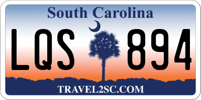 SC license plate LQS894