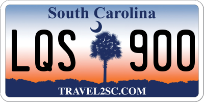 SC license plate LQS900