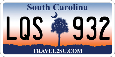 SC license plate LQS932