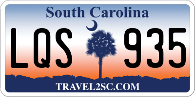 SC license plate LQS935