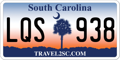 SC license plate LQS938