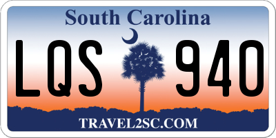 SC license plate LQS940