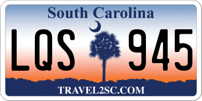 SC license plate LQS945