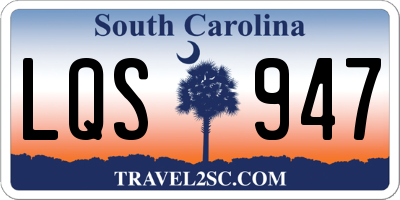 SC license plate LQS947