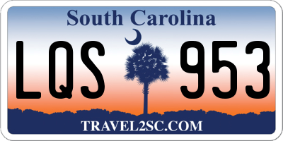 SC license plate LQS953