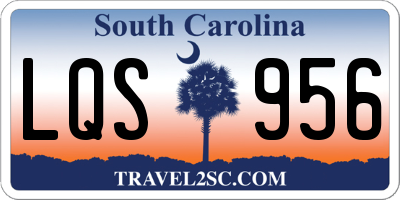 SC license plate LQS956