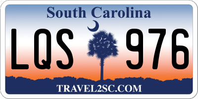 SC license plate LQS976