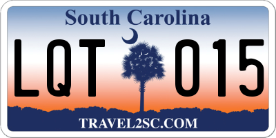 SC license plate LQT015