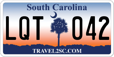 SC license plate LQT042