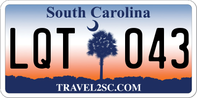 SC license plate LQT043