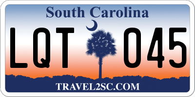 SC license plate LQT045