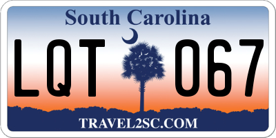 SC license plate LQT067